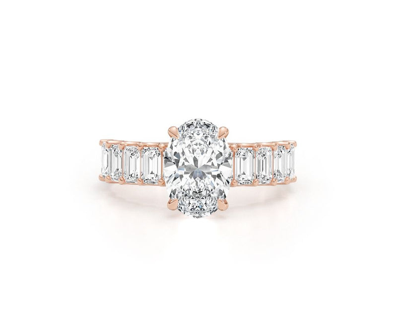 Ginevra Pave Diamond Engagement Ring, White Gold 18K