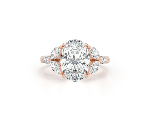 YVETTE - Oval Cut 3.02 Carat Diamond Engagement Ring