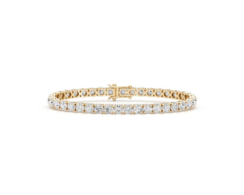 4.0mm - Round Cut 10 Carat Diamond Tennis Bracelet