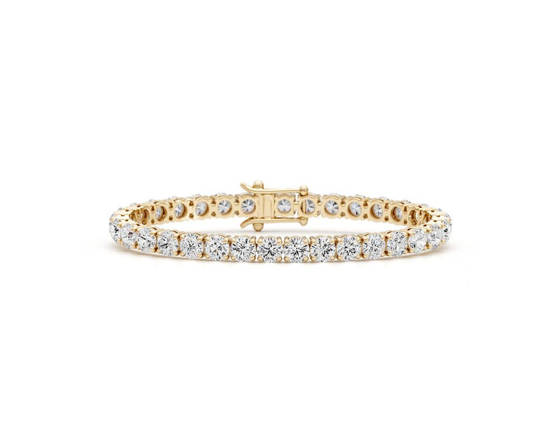 4.5mm - Round Cut 14 Carat Diamond Tennis Bracelet