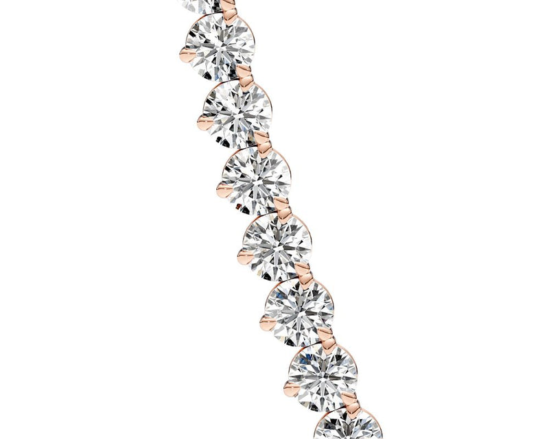 4mm - Round Cut 28 Carat Diamond Tennis Necklace