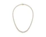 Graduated 3 Prong - Round Cut 10 Carat Diamond Tennis Necklace