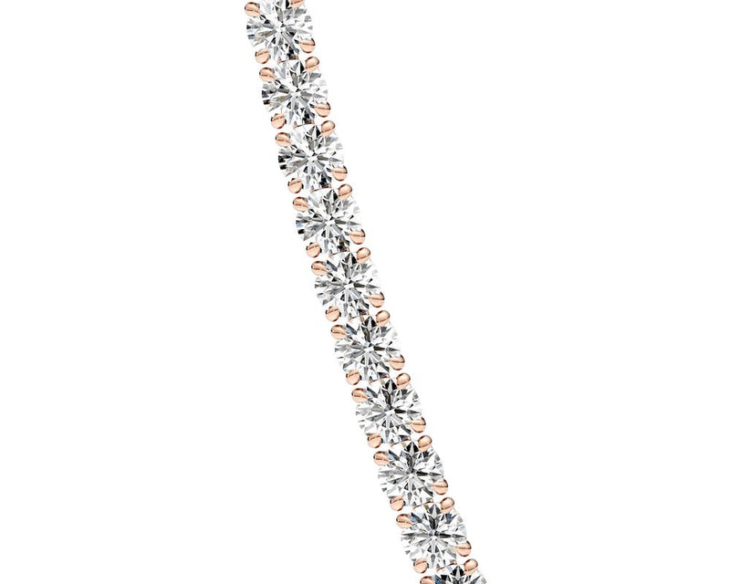 3mm-4 prongs - Round Cut 13 Carat Diamond Tennis Necklace