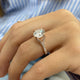 Miki Engagement Ring 3.45 Carat Rose Gold