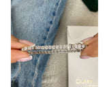 DN2317 - Emerald And Round Cut 7.90 Carat Diamond Tennis Bracelet