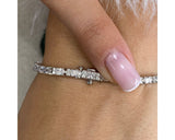 DN2319 - Oval And Round Cut 4.57 Carat Diamond Tennis Bracelet