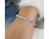 DN2320 - Oval Cut 13.06 Carat Diamond Tennis Bracelet