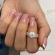 Brynlee-set - Round Cut 3.70 Carat Diamond Engagement Ring