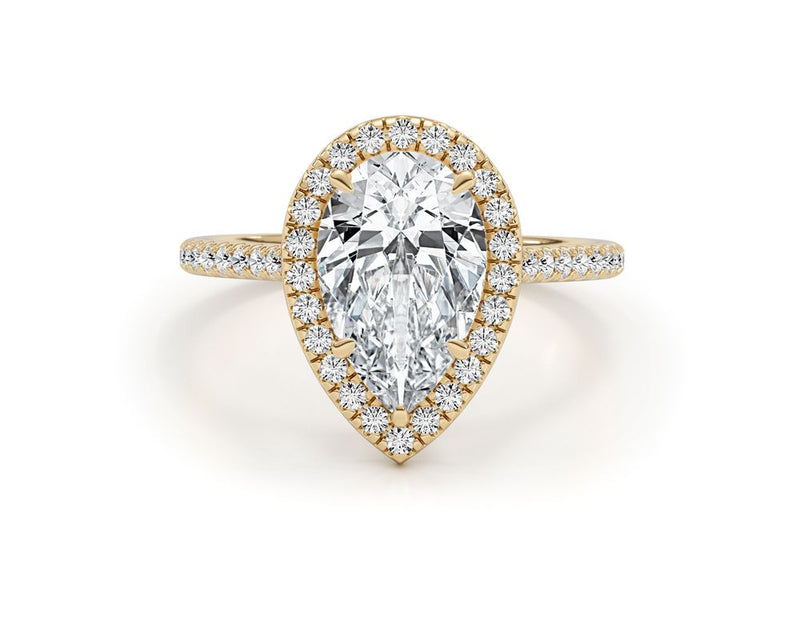 Nathalie-2 - Pear Cut 2.74 Carat Diamond Engagement Ring