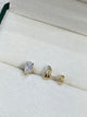 Solitaire Studs Pear Diamond Earrings 2 ct TCW , Yellow Gold 14K