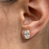 Diamond Stud Earring 3 ct TCW, Yellow Gold