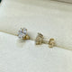 Solitaire Studs Oval Diamond Earrings 3 ct TCW , Yellow Gold 14K