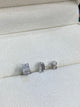 Solitaire Studs Radiant Diamond Earrings 2 ct TCW , White Gold 14K