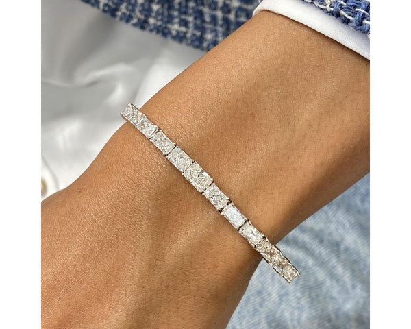 Diamond Tennis Bracelet 10.65 ct TCW 14K White Gold