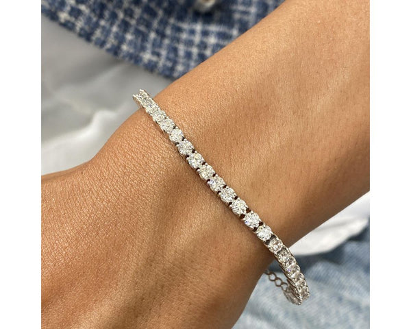 Diamond Tennis Bracelet 3.34 ct TCW 14K White Gold