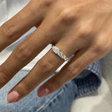 Diamond Half Eternity Ring 1.13 Carat Yellow Gold 14K