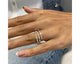 Pave Baguette Diamond Ring 1.63 ct TCW , Rose Gold 14K