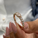 Diamond Pave Ring 0.82 Carat Rose Gold 14K