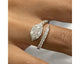 Pave Round Diamond Ring 0.71 ct TCW , White Gold 14K