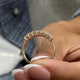 Diamond 7 Stone Ring 0.98 Carat Rose Gold 14K