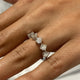 Diamond 5 Stone Ring 1.26 Carat White Gold 14K