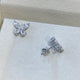 Cluster Marquise & Pear Diamond Earrings 1.91 ct TCW , White Gold 14K