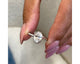 1387|Lonny - Solitaire Oval Diamond Ring 1 ct TCW , White Gold 18k