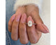 - Solitaire Oval Diamond Ring 1 ct TCW , Rose Gold 18k