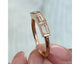 3 Stone Baguette Diamond Ring 0.68 ct TCW , Rose Gold 14K