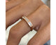 3 Stone Baguette Diamond Ring 0.68 ct TCW , Rose Gold 14K