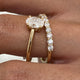 Diamond Solitaire with side stones Ring 1.19 Carat Yellow Gold 14K