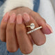 Diamond Solitaire with side stones Ring 1.19 Carat Yellow Gold 14K