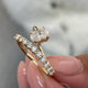 Diamond Solitaire with side stones Ring 1.19 Carat Yellow Gold 14K
