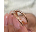 Pave Round and Oval Diamond Ring 1.17 ct TCW , Rose Gold 14K