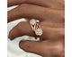 Solitaire Pear Diamond Ring 1.12 ct TCW , Rose Gold 14K