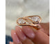 Solitaire Pear Diamond Ring 1.12 ct TCW , Rose Gold 14K