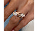 Solitaire Pear Diamond Ring 1.12 ct TCW , Rose Gold 14K