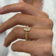 Diamond Bezel Ring 0.55 Carat Yellow Gold 14K