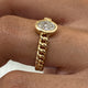 Diamond Bezel Ring 0.55 Carat Yellow Gold 14K