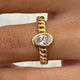 Diamond Bezel Ring 0.55 Carat Yellow Gold 14K