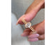 Bezel Oval Diamond Ring 0.52 ct TCW , Rose Gold 14K