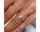 Bezel Oval Diamond Ring 0.52 ct TCW , Rose Gold 14K