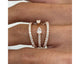 Solitaire With Side Stones Pear, Round Diamond Ring 1.49 ct TCW , Rose Gold 14K