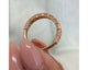 Half Eternity Emerald Diamond Ring 1.22 ct TCW , Rose Gold 14K