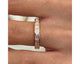 Half Eternity Emerald Diamond Ring 1.22 ct TCW , Rose Gold 14K
