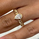 Diamond Bezel Ring 0.54 Carat Yellow Gold 14K