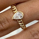 Diamond Bezel Ring 0.54 Carat Yellow Gold 14K