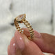 Diamond Bezel Ring 0.54 Carat Yellow Gold 14K