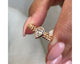 Bezel Pear Diamond Ring 0.55 ct TCW , Rose Gold 14K