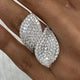 Diamond Micropave Ring 3.09 Carat White Gold 14K